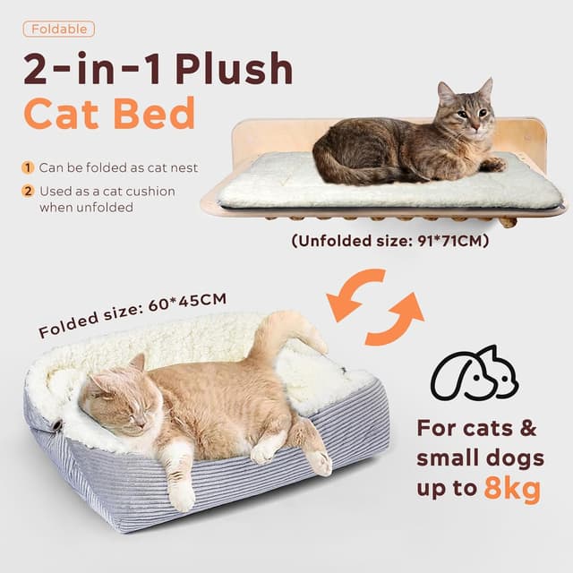 Detalle de MAIYADUO Self Warming Cat Bed 60x45 cm