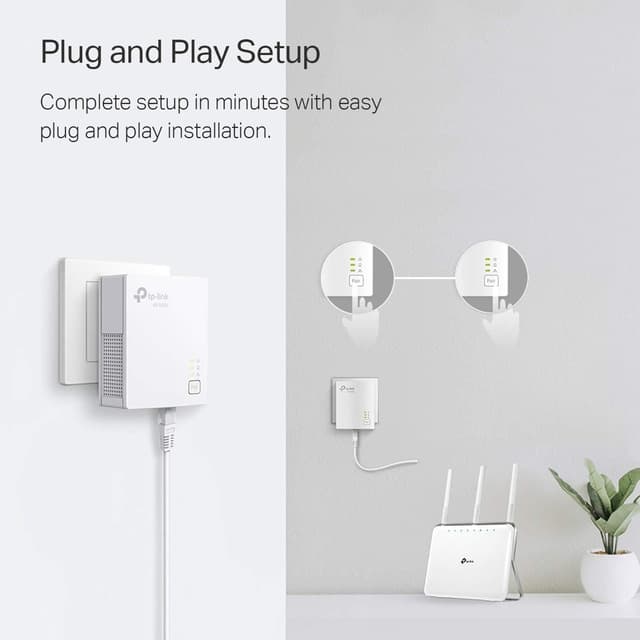 Detalle 2 de TP-Link AV1000 Powerline Ethernet Adapter (TL-PA7017) — Nano Size Gigabit Port Plug-and-Play