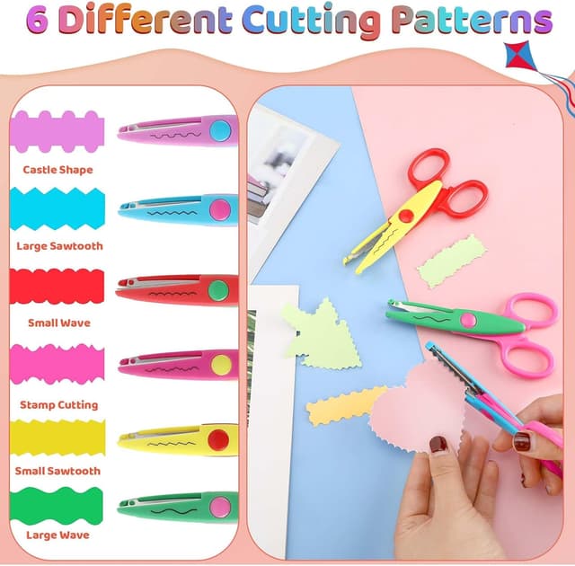 Thumbnail 2 de Lot de 6 Ciseaux de Bricolage pour Enfants