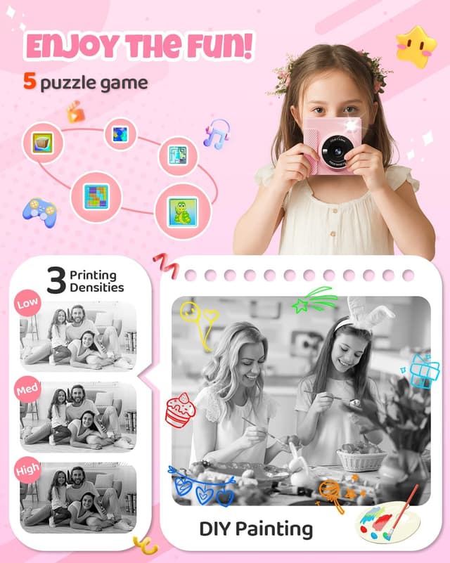 Detalle de TIATUA Fotocamera bambini 2,4 pollici 1080P