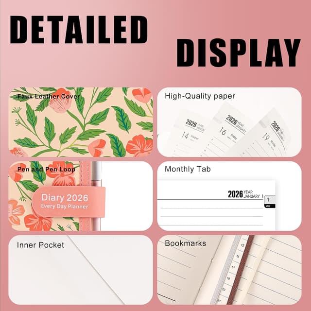 Detalle de Agenda 2026 A5 pagina al giorno 21x14,5