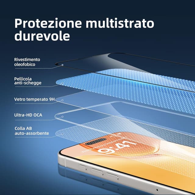 Thumbnail 6 de NEW’C 3 Pezzi pellicola protettiva schermo intero per iPhone 15 Pro 6,1” (installazione automatica, vetro temperato)