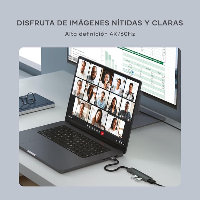 Thumbnail 4 de SATECHI Hub USB C 4 en 1 Slim Plus 🌐, HDMI 4K, 100W Carga