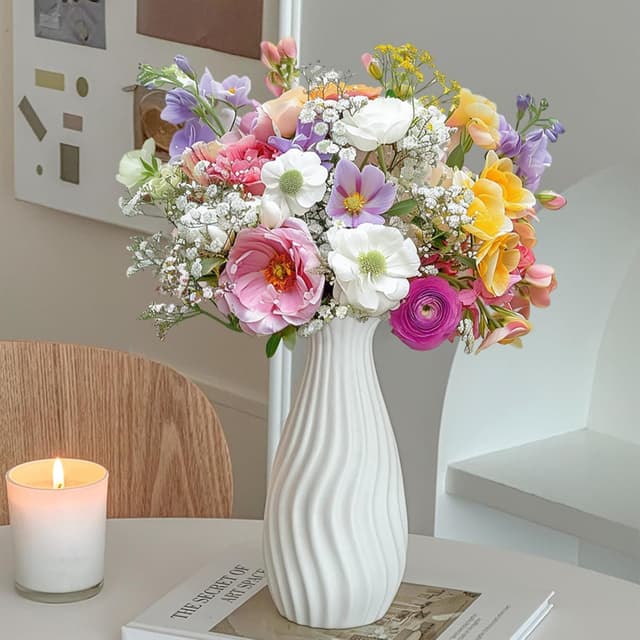 Thumbnail 6 de DBCMEW 25pcs Artificial Babys Breath (White Gypsophila) Faux Flowers, 35cm