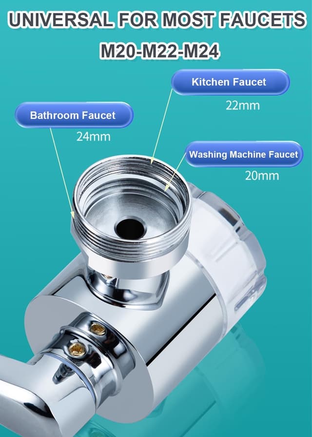 Detalle 2 de YRAKOZIN Drehbarer Verlängerungshahn 1080°