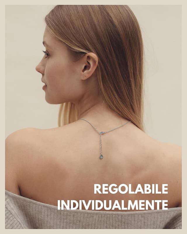 Detalle 2 de GD GOOD.designs Catena zodiacale oro 18 carati impermeabile con ciondolo zodiacale in acciaio inox