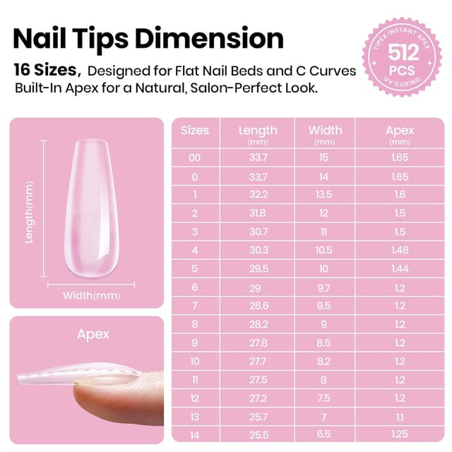 Thumbnail 5 de Beetles Tipex Lite Apex Nail Tips 512pcs