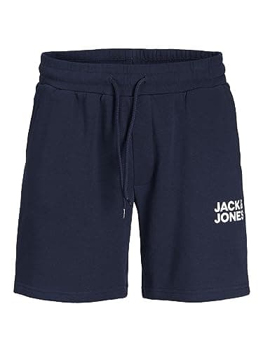 Detalle de JACK & JONES JPSTNEWSOFT Sweat Shorts para hombre (L) en Navy Blazer