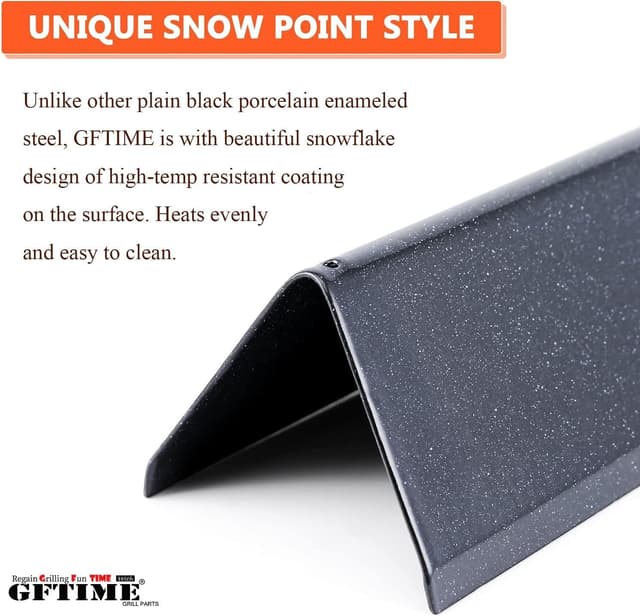 Detalle 2 de GFTIME 7636 Porcelain Steel Heat Plate (Flavorizer) Bars 38.9cm spare parts for Weber Spirit II/LX 300 series