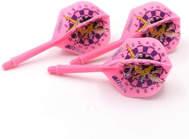 Detalle de CUESOUL : ensemble de 3 fléchettes avec arbre intégré et volants (forme Standard) — Total 69 mm