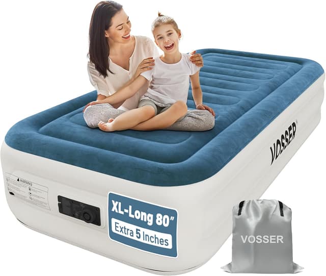Detalle de VOSSER Twin Air Mattress with Built-in Pump ⚙