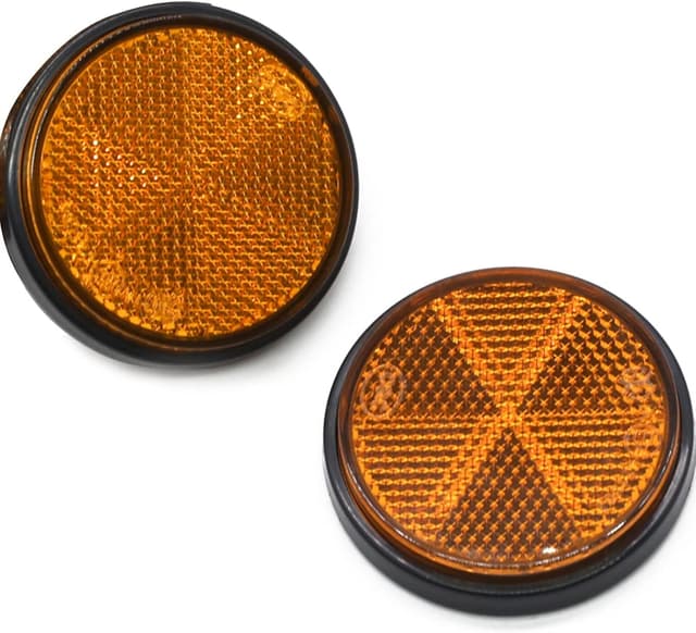 Detalle de ETUKER 2er Pack runde Reflektoren für Anhänger & Torpfosten (selbstklebend, Ø 6 cm)