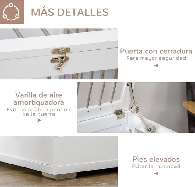 Thumbnail 4 de PawHut Jaula para Perros Medianos 80x50x56,5 cm