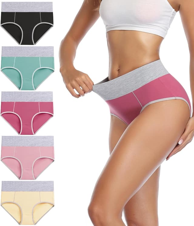 Thumbnail 6 de wirarpa Women's Cotton High Waist Briefs 5-pack 🩲
