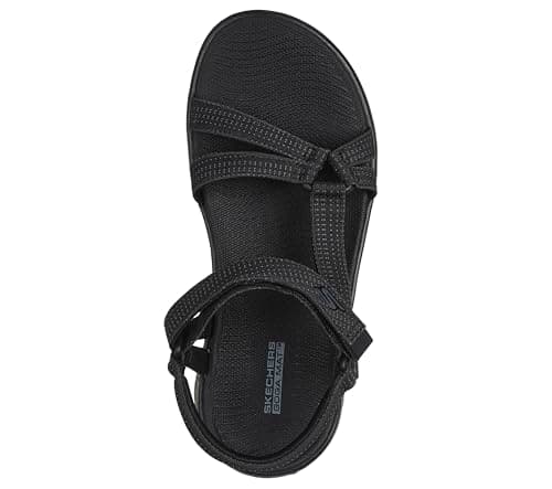 Detalle de Skechers Go Walk Flex Sandal de mujer en tela negra (talla 39 EU)