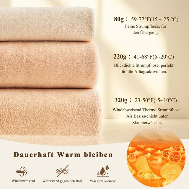 Thumbnail 3 de BTkviseQat Thermostrumpfhosen 320g für Damen