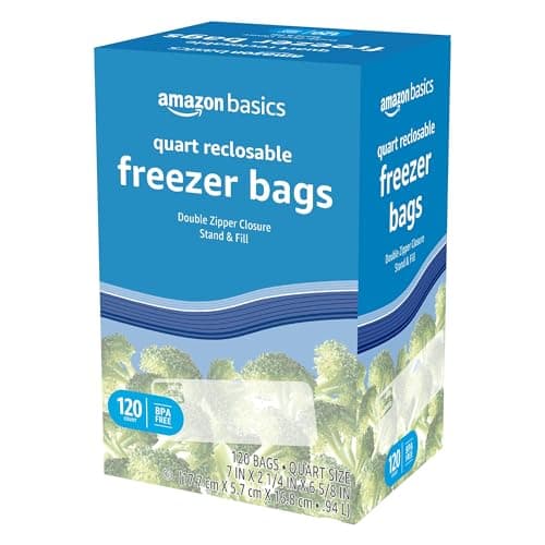 Thumbnail 4 de Amazon Basics 1-qt freezer bags, 120 pcs