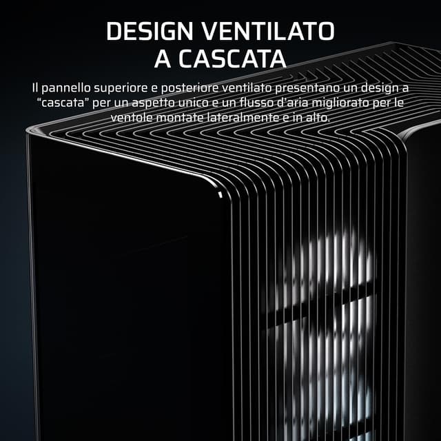 Detalle de CORSAIR FRAME 4500X RS-R ARGB Mid-Tower con vetro panoramico e sistema InfiniRail, 3 ventole RS120R incluse