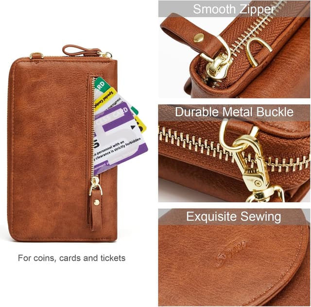 Detalle de S-ZONE PU leather RFID crossbody bag