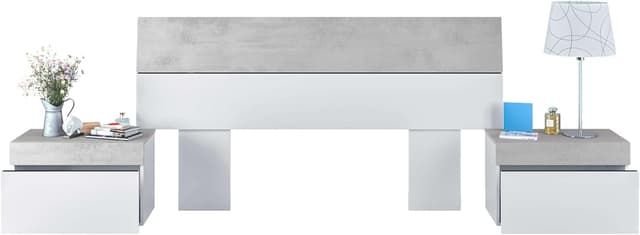 Thumbnail 1 de Habitdesign Tekkan cabecero con 2 mesitas 298x40x96,5 cm