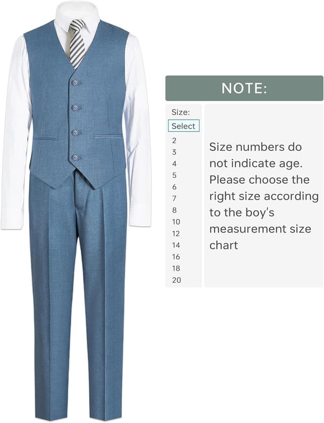 Thumbnail 6 de Marvelous World Boys' Slim Fit Suit Set