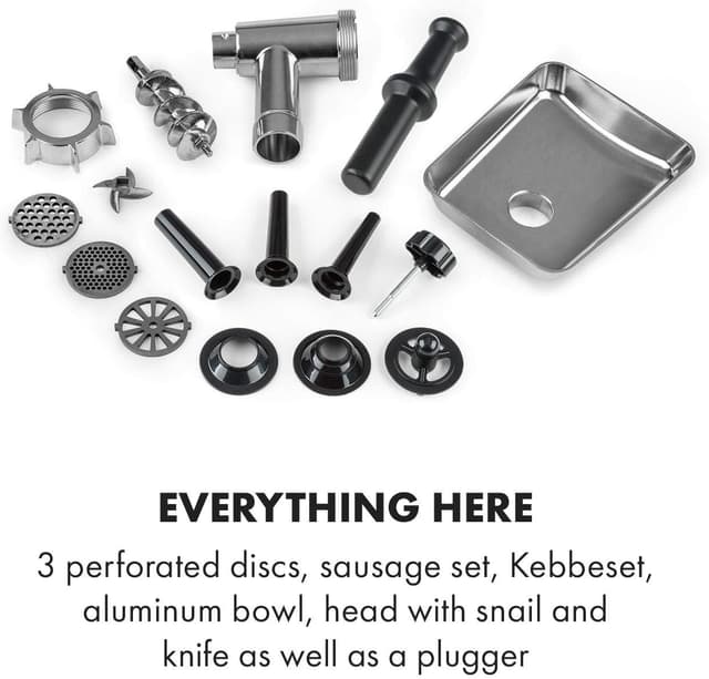 Thumbnail 5 de Klarstein Kraftprotz Picadora de Carne 700W, 2 Velocidades 🥩