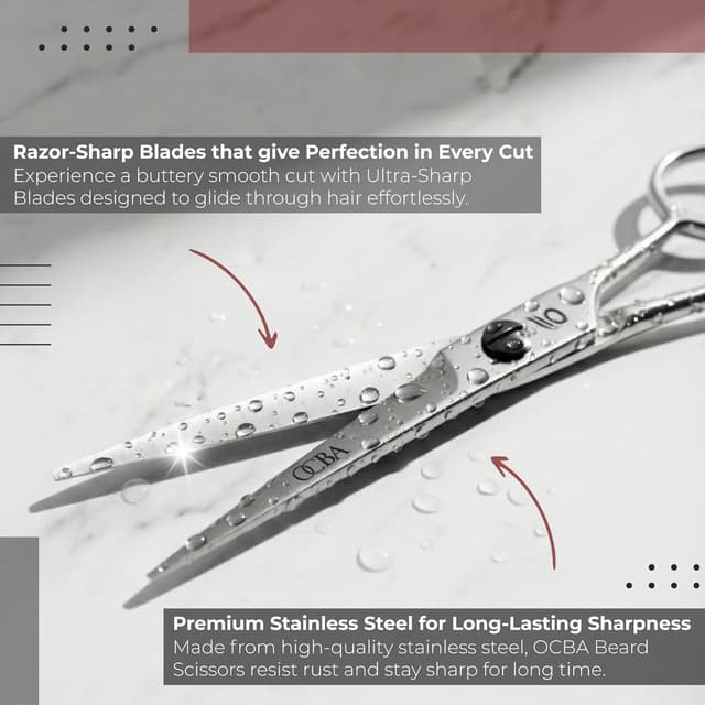 Thumbnail 4 de OCBA Beard Scissor Professional stainless steel scissors ✂