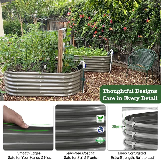 Detalle 2 de A ANLEOLIFE Raised Garden Bed 478 Gallon
