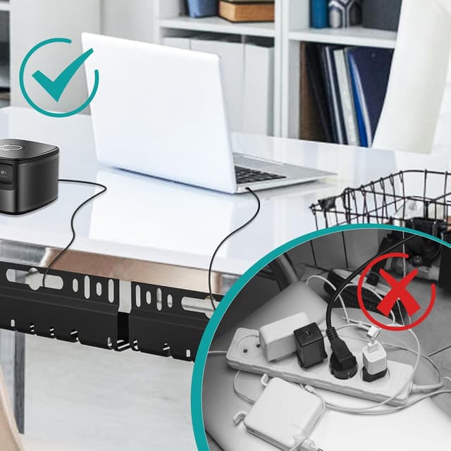 Thumbnail 5 de 2TLG Kabelkanal 43 cm Schreibtisch 🔌