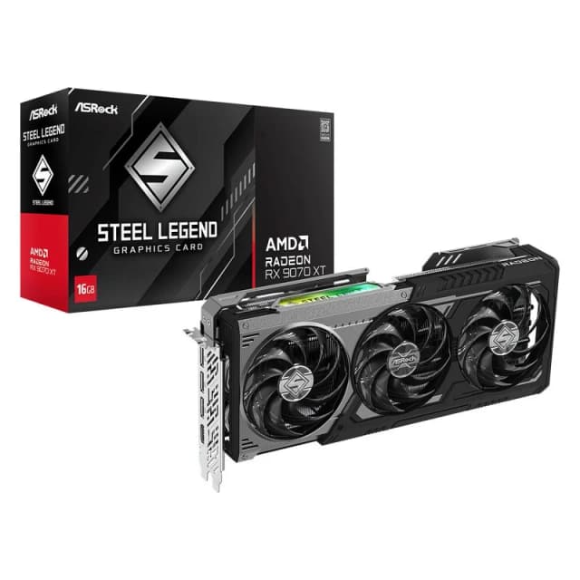 Detalle 1 de Asrock Radeon RX 9070 XT Steel Legend Dark 16GB
