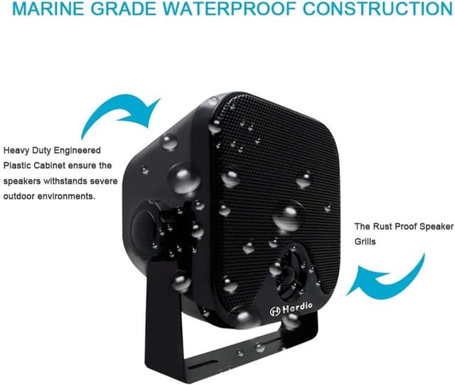 Detalle de Herdio 120W Waterproof 4-inch Outdoor Speakers