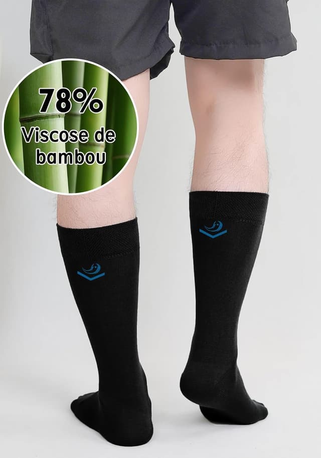 Detalle de ZAKASA Chaussettes Bambou Homme classiques pour bureau et costume
