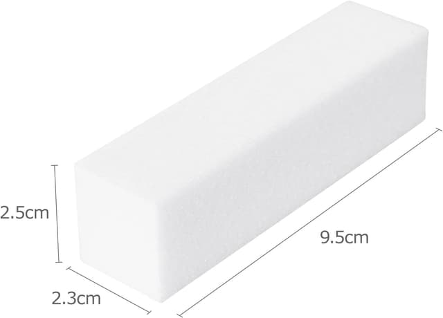 Detalle 2 de 20 pezzi nail buffer quadrato in spugna e smeriglio per manicure e nail art fai da te