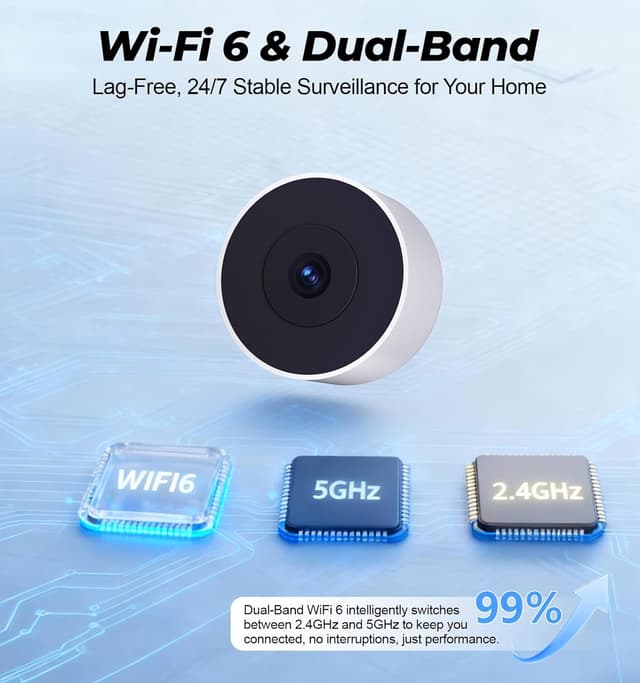 Detalle de Window Security Camera 4MP 2K WiFi Dual-Band