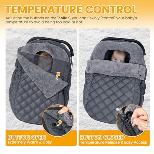 Thumbnail 1 de IvyWind Winter Car Seat Cover — Waterproof, Removable Zipper 🌧