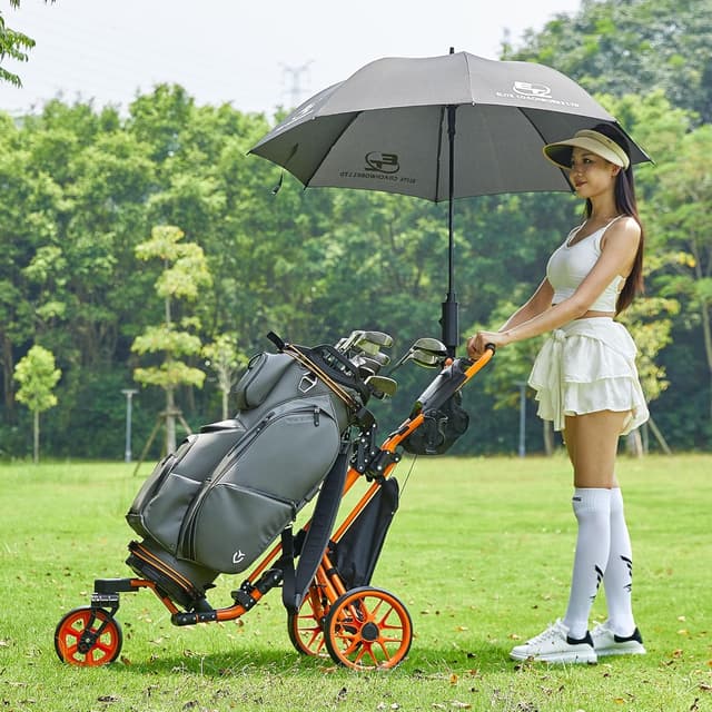 Thumbnail 6 de FLAGTAG 3-Wheel Golf Push Cart with 360 Swivel Front Wheel and One-Click Fold