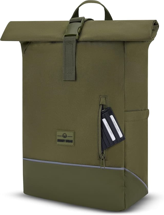 Detalle de Johnny Urban Robin Medium – sac à dos/vélo 2 en 1 hydrophobe, compartiment ordinateur 16 pouces