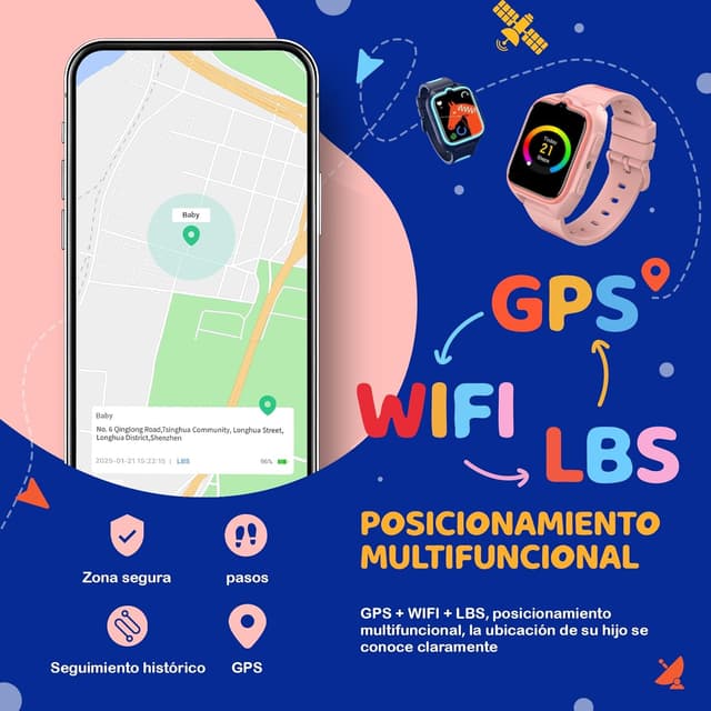 Detalle de Reloj inteligente niño GPS 4G con cámara