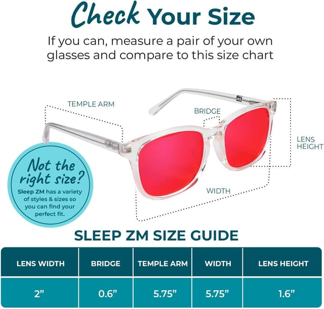 Detalle 2 de Sleep ZM Blue Light Blocking & Light Sensitivity Glasses with Amber Lenses (8 Lens Types)