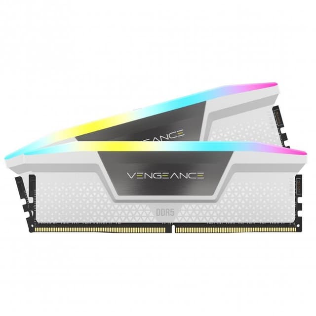 Detalle 2 de Corsair Vengeance RGB White DDR5 5200MHz 32GB 💾