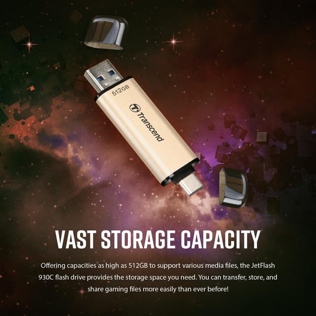 Thumbnail 5 de Transcend JetFlash 930C 128GB USB 3.2 ✨ Rosa Dorado