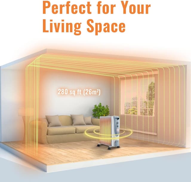 Thumbnail 4 de PureMate Oil Filled Radiator 2500W — Portable Heater