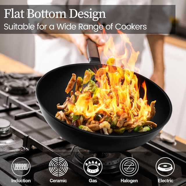 Thumbnail 2 de Jobin 33 cm Non-stick Carbon Steel Wok for 4–6 people