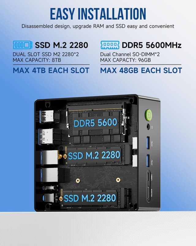 Thumbnail 2 de GMKtec K8 Plus Ryzen 7 32GB 1TB Mini PC