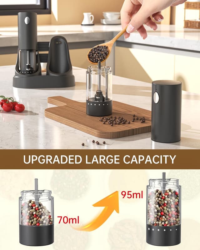 Thumbnail 4 de CIRCLE JOY Electric Salt and Pepper Grinder Set 95ml 🍽