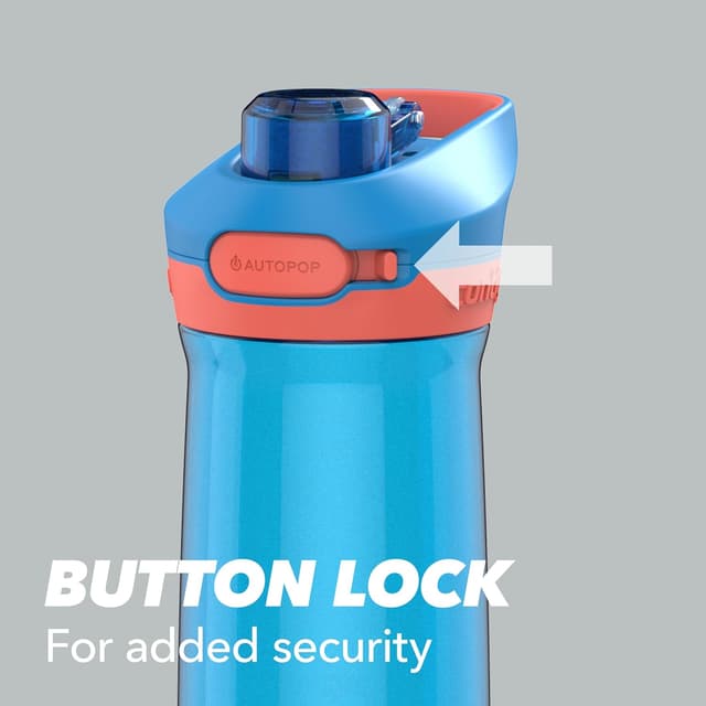 Detalle de Contigo Jessie Autopop – borraccia per bambini 420 ml, a prova di perdite, lavabile in lavastoviglie