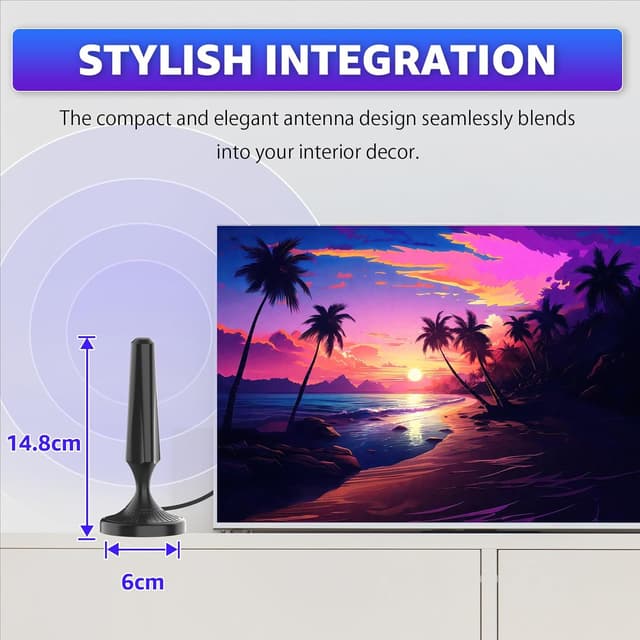 Detalle 2 de Indoor TV aerial for 8K magnetic base