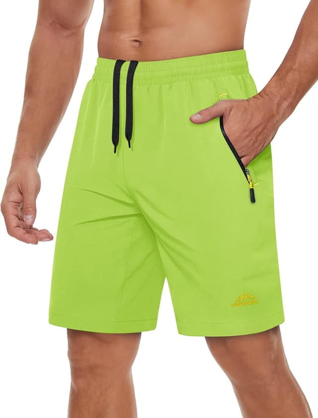 Detalle de TACVASEN Men’s Quick-Drying Training Shorts with Zip Pockets