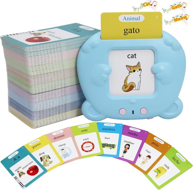 Detalle de Spanish & English 510 Words Bilingual Talking Flash Cards (Alphabet & Picture Cards) by Spanish & English