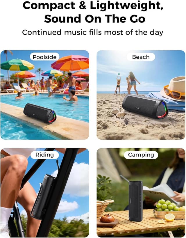 Thumbnail 6 de BolaButty Bluetooth Speaker with HD Sound (IPX5, up to 20H, TWS pairing) — Portable Wireless Speaker in Black
